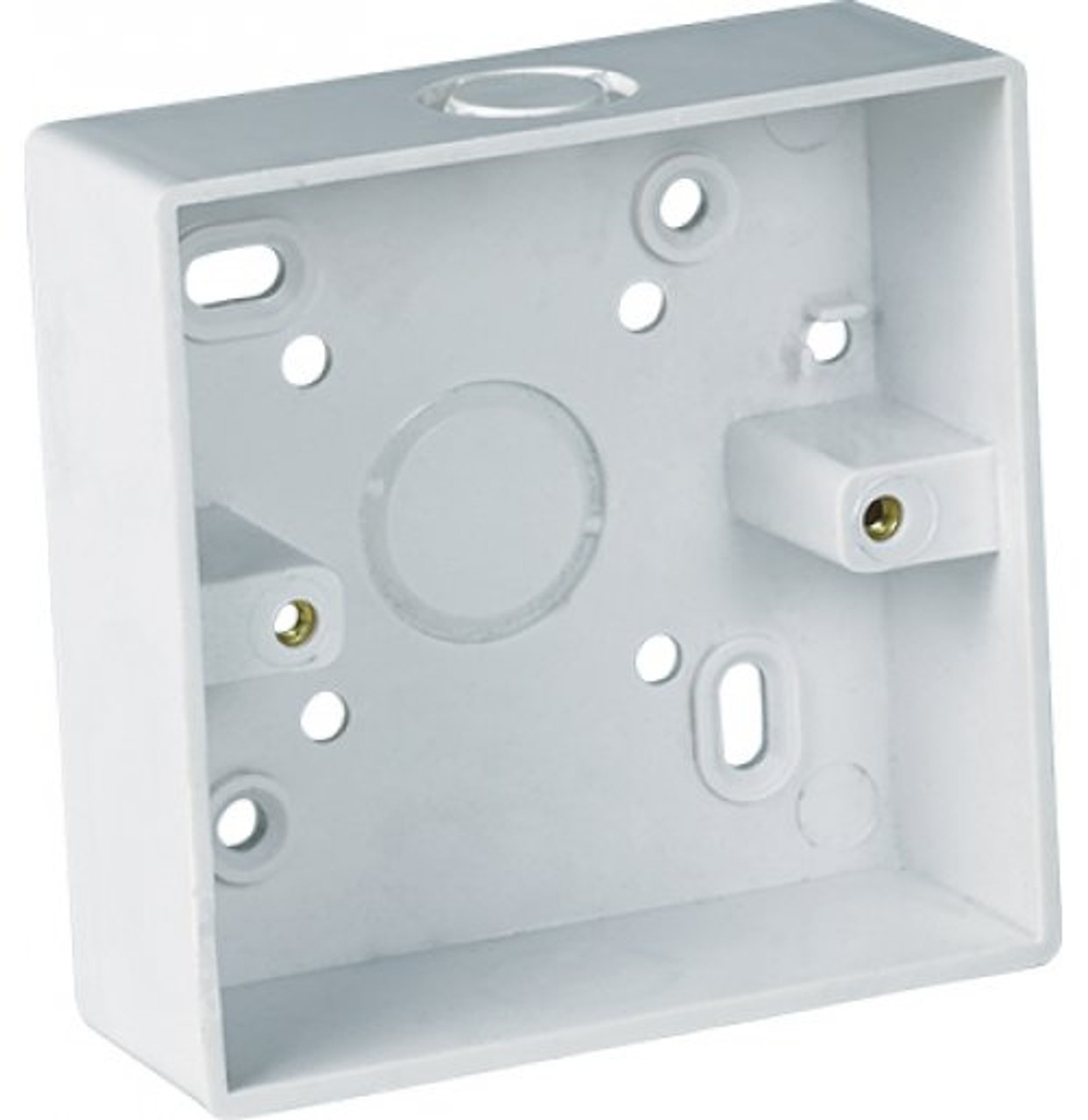 Round conduit surface switch box 3 x 3 white Precision