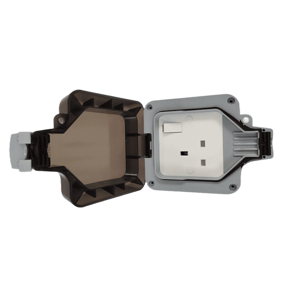 Weather proof wiring device 13A-IP66 1 gang socket RR