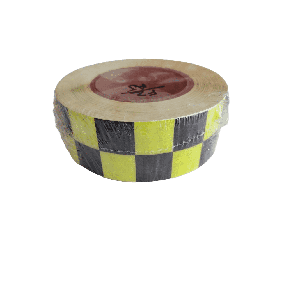 Reflective tape box type green & black 2" x 25 yards