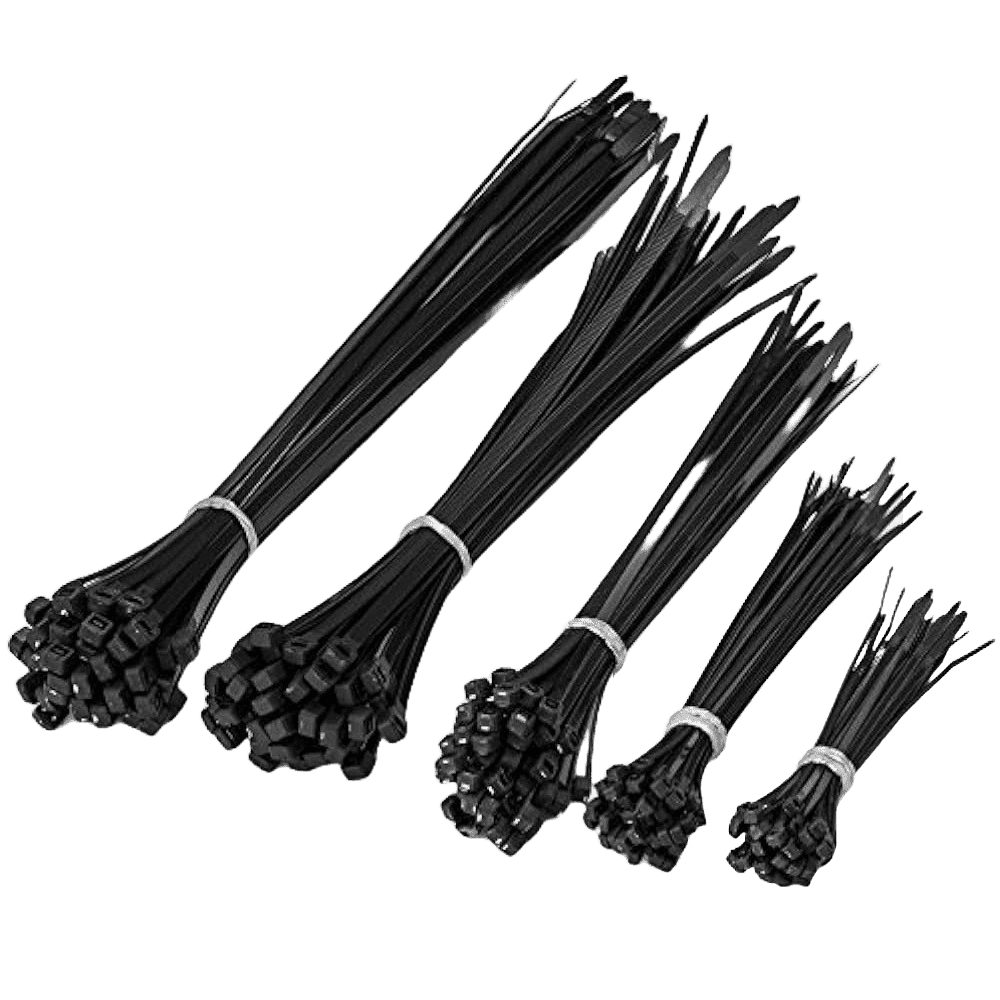 Arme Heavy Duty Zip Ties 2000 QTY/Pack Black Cable Zip Ties,(4"+6"+8"+10"+12")