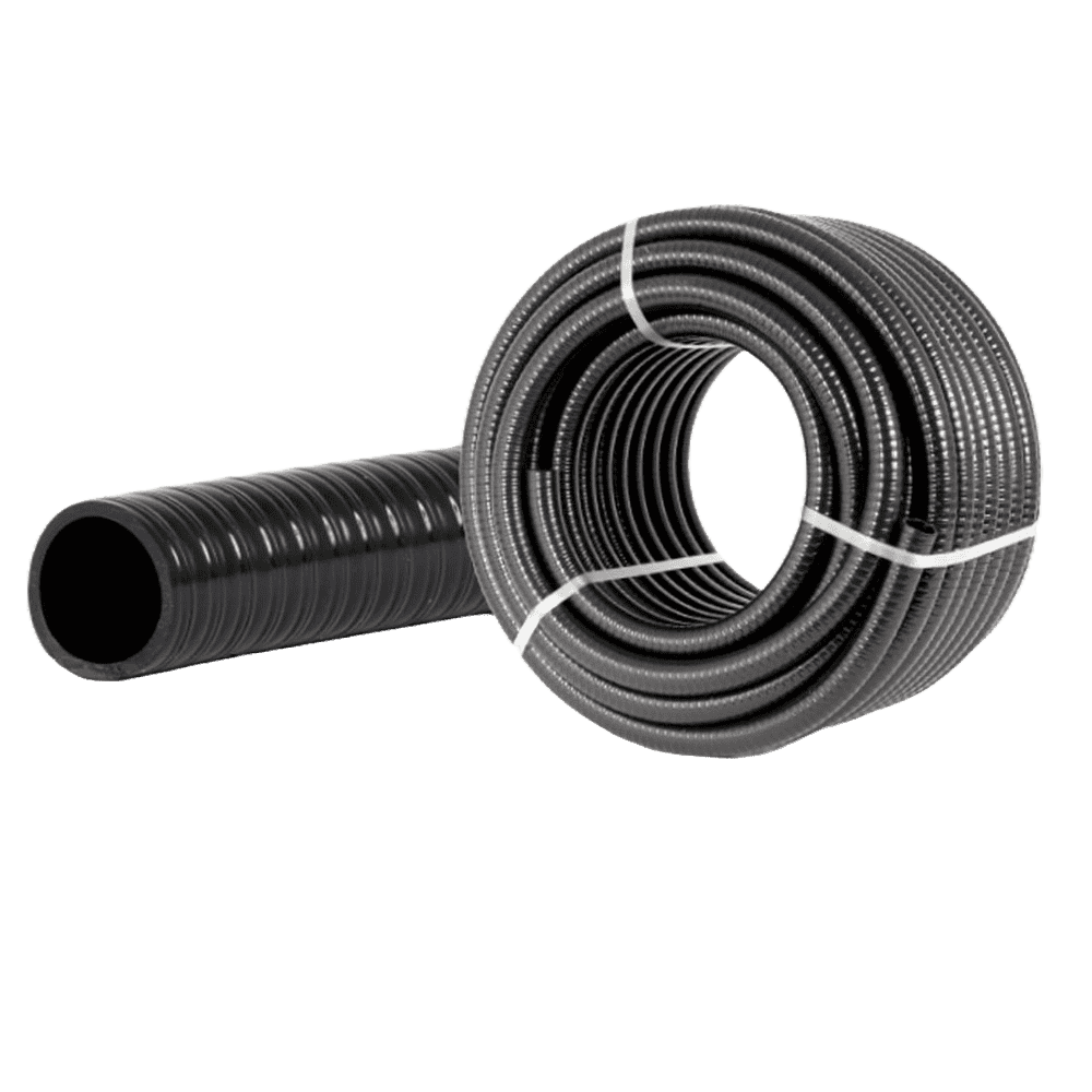PVC flexible hose black 40mm x 10 mtr