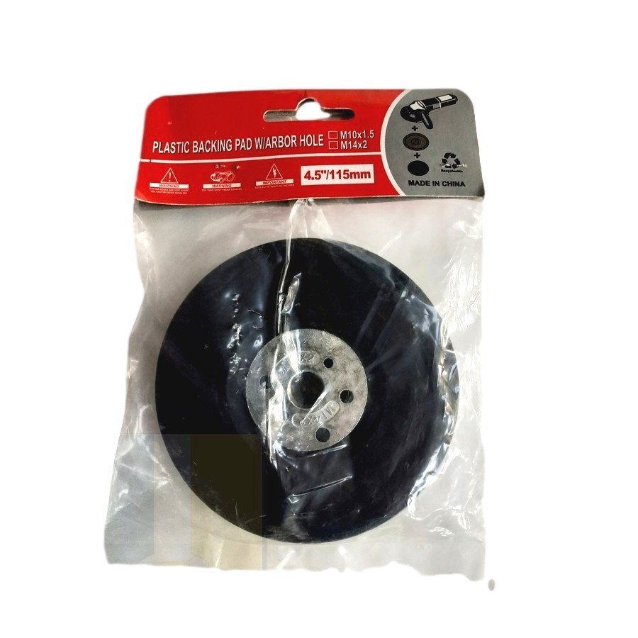 Plastic backing pad with arbor hole 4.5" x M14