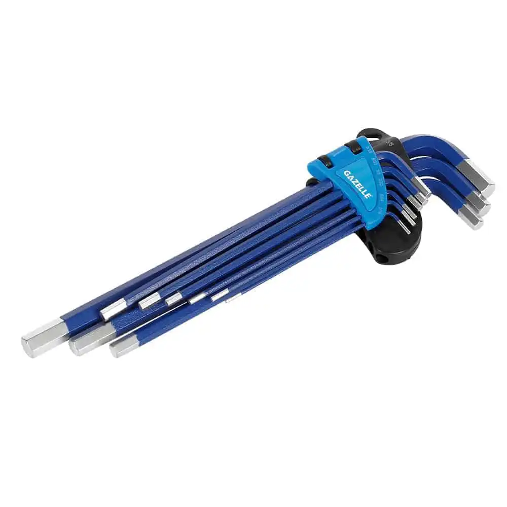 GAZELLE G80134 9 PC Long Arm Imperial Hex Key Set