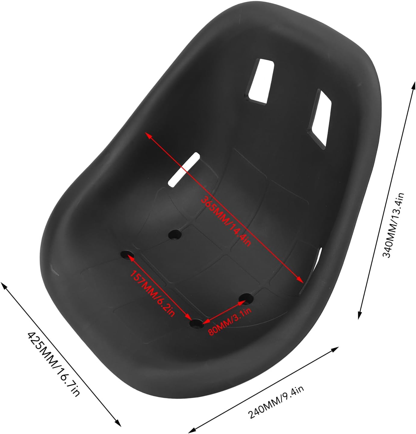 Go Kart Seat for Go Karts Drift Cars Balance Cars Large Size Car Seat Backrest Saddle Sprint Track Seat Kit Comfortable Ergonomic Design for Racing Balancing Vehicle - Image 2